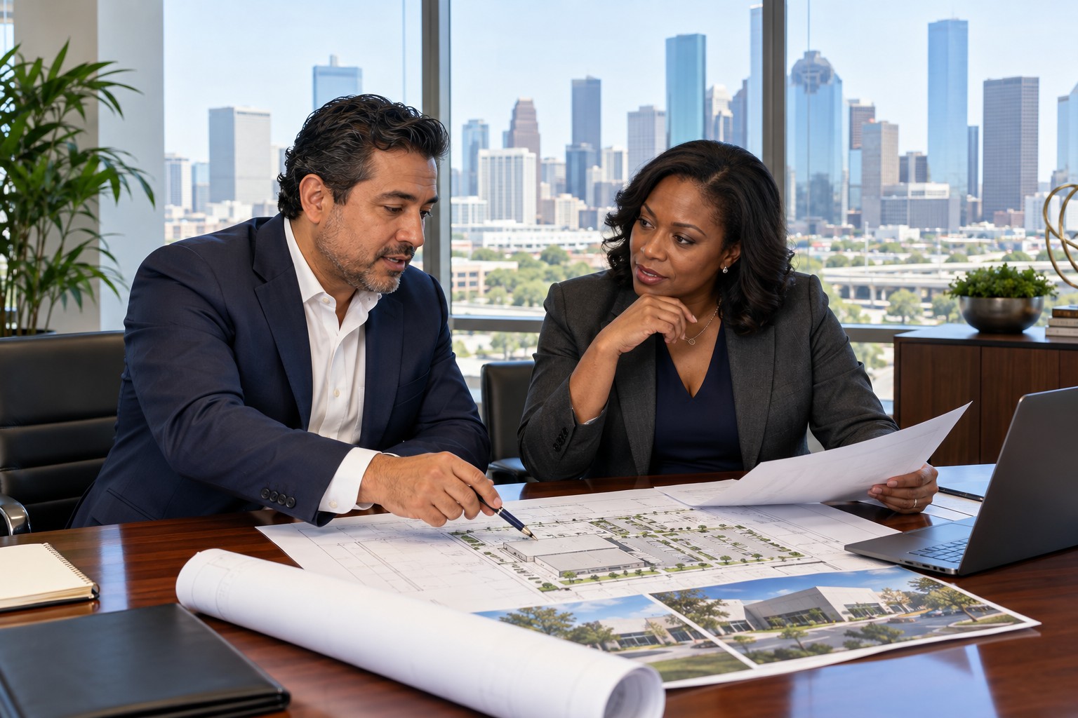 A business owner discussing commercial property financing with a specialist